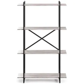 стеллаж gutta 1510х920х340 (4 полки) каркас чёрный, настил патина