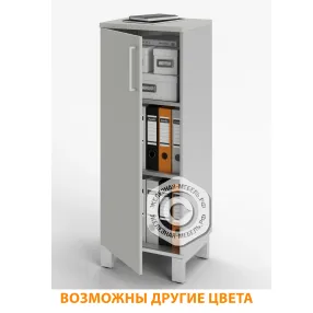 шкаф для документов п-22.1 с замком (лдсп серый, каркас серый)